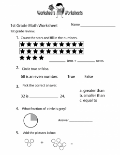 Fraction Review Worksheet