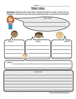 Text Features with Graphic Organizer