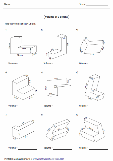 Irregular Volume Shapes Worksheets 99Worksheets