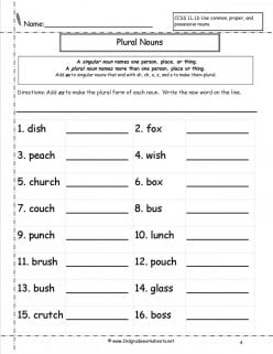 Plural Nouns Worksheets Free Download Page 2 | 99Worksheets