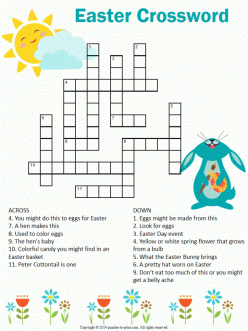 Easy Easter Crossword