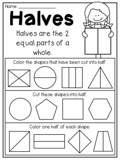 Identifying Halves, Thirds, And Fourths