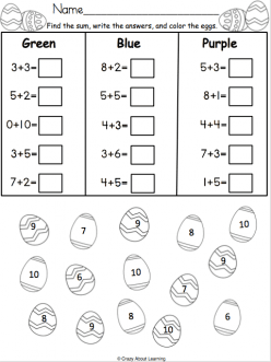 Easter Subtraction Practice