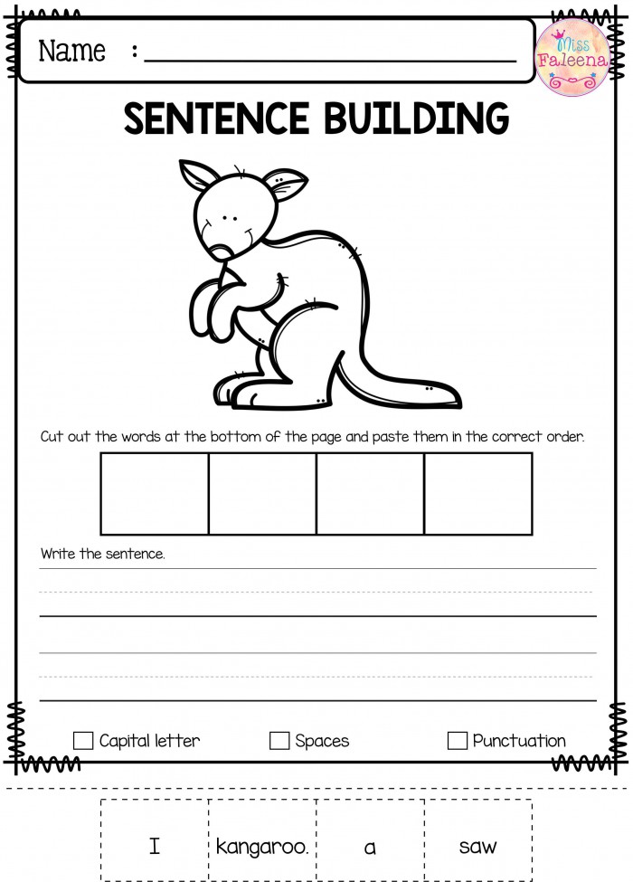 Build A Sentence Worksheets 99Worksheets