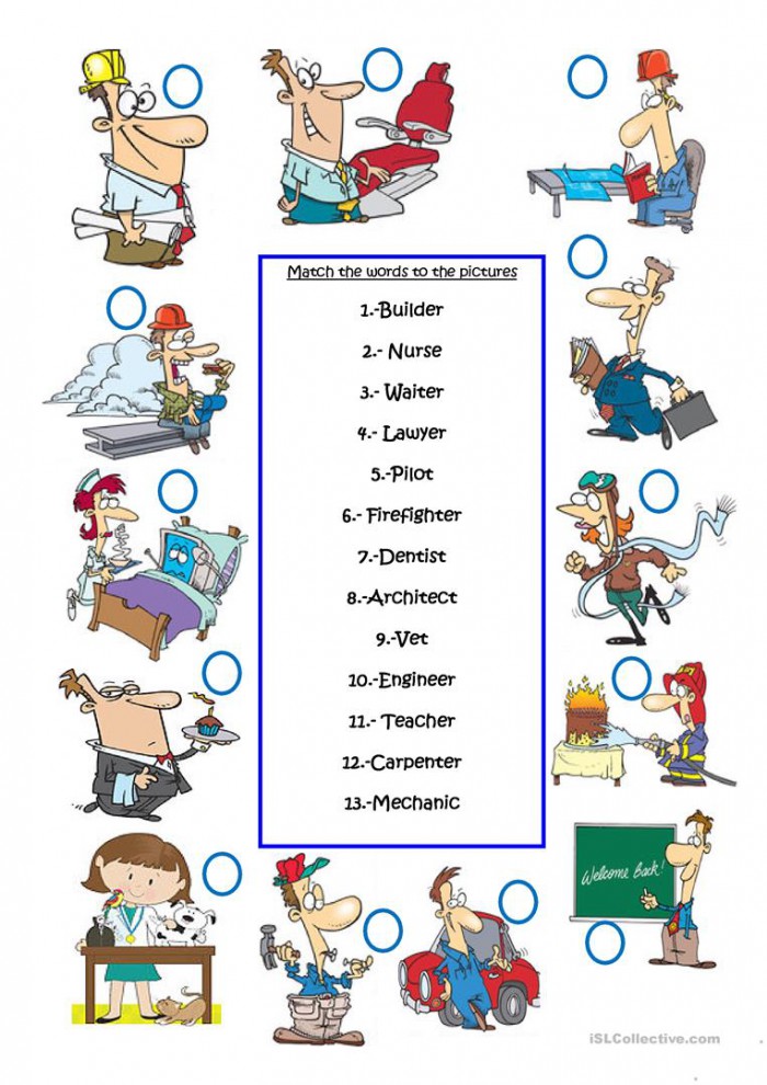 Match Skills To Job Worksheet