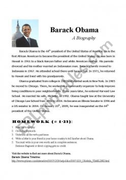 Using A Timeline: Barack Obama