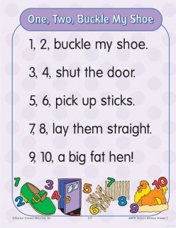 one two buckle my shoe rhyme 8