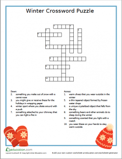 Winter Crossword: Easy