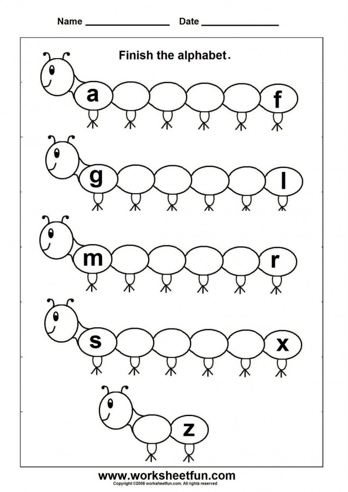 Caterpillar Alphabet Practice Free Printable