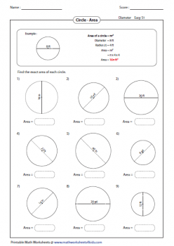 Area And Circumference Of A Circle