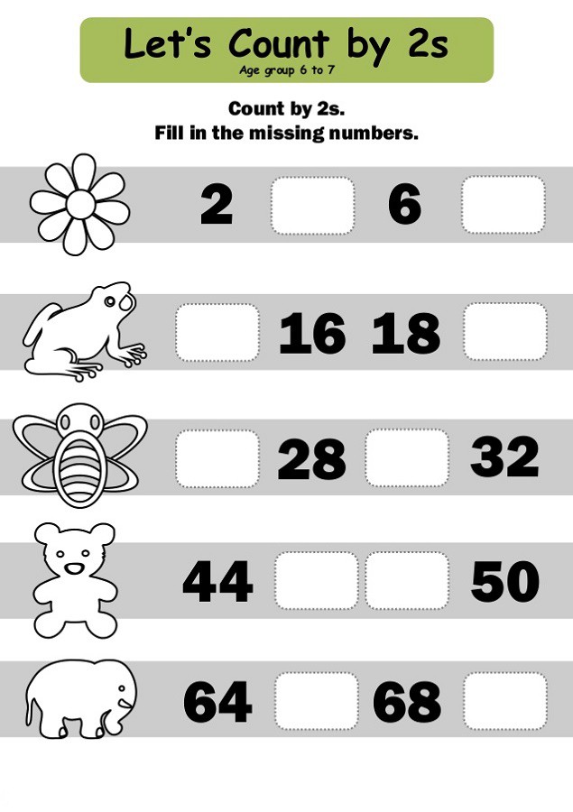 Count By Twos Worksheets