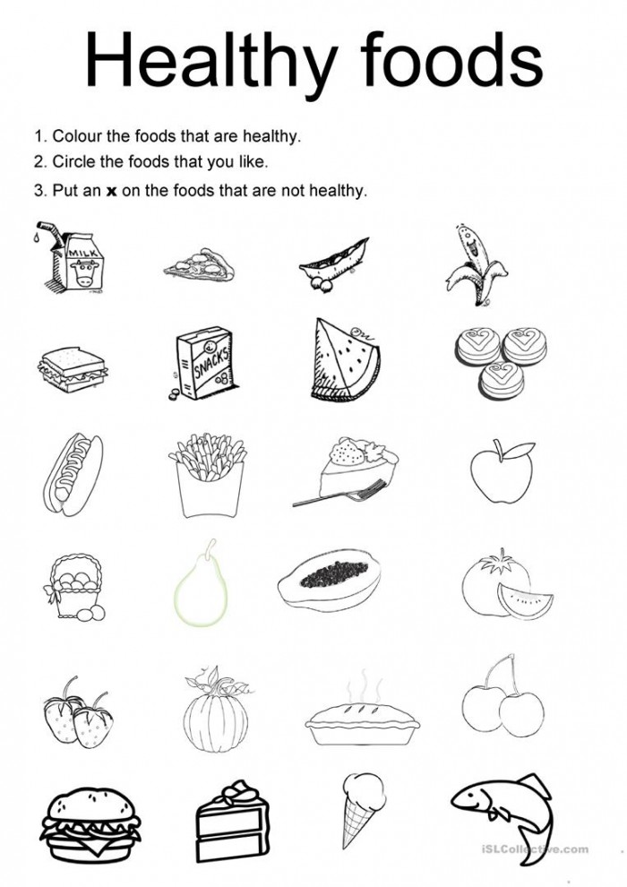 Healthy Food Game Worksheets 99Worksheets