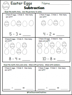 Easter Subtraction: How Many Are Left?