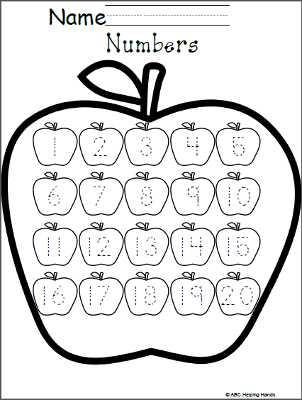 Free Numbers Worksheet