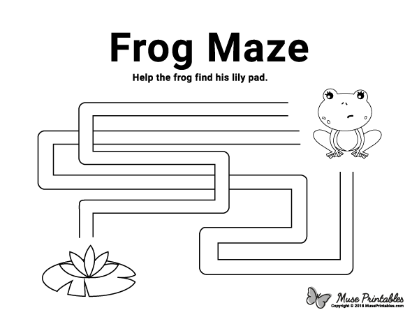 Free Printable Frog Maze