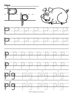 Practice Tracing The Letter P