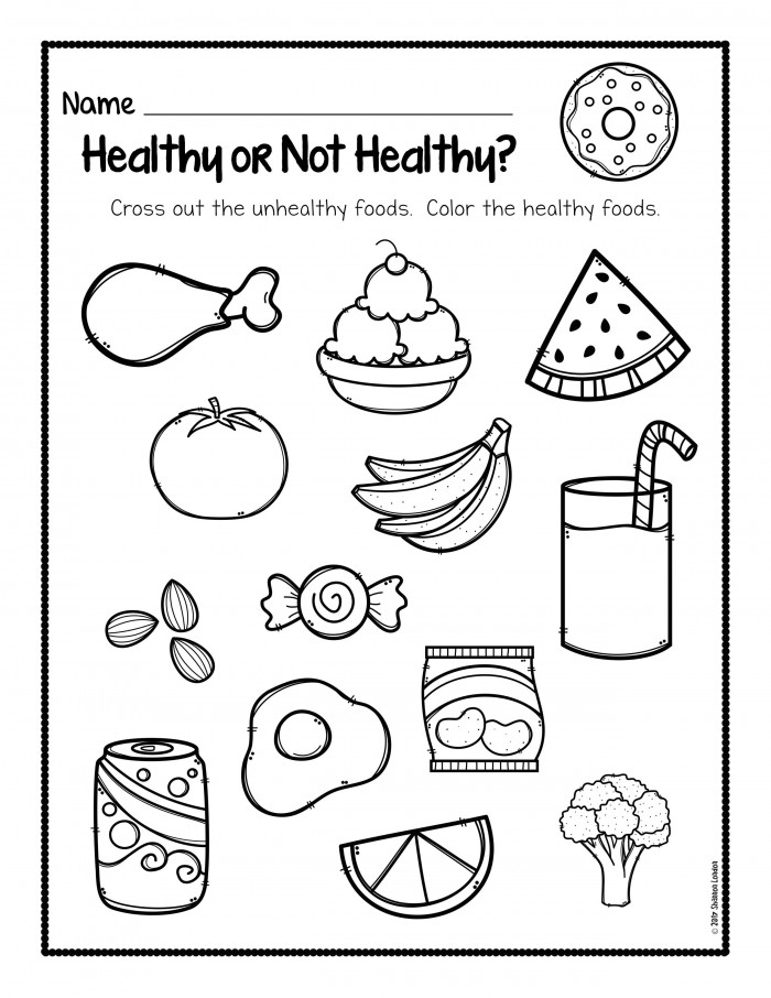 Healthy Foods Worksheet Free Download