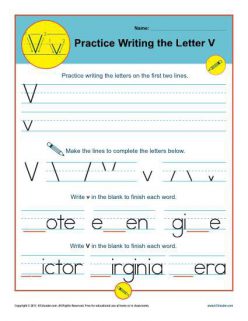 Writing The Letter V