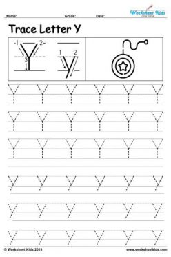 Practice Tracing The Letter Y