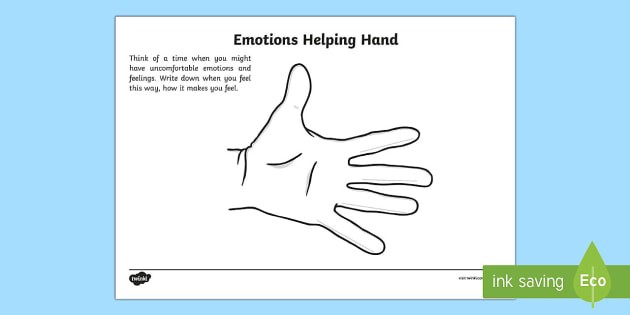 Mindful Me Emotions Helping Hand Worksheet  Worksheet