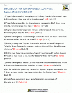 Word Problems In Sports: Addition And Subtraction