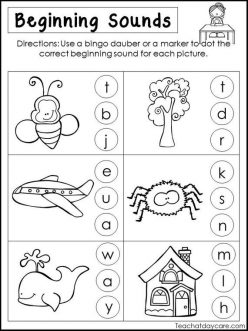 Beginning Sounds Pictures