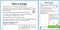 What Is Energy?