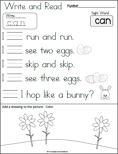 Write And Read Sight Word