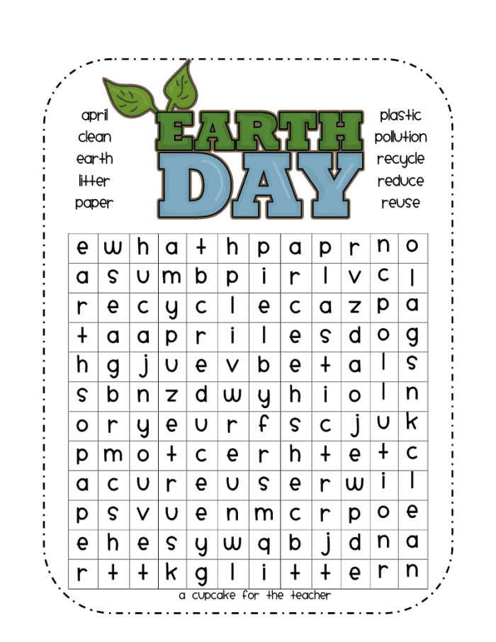 Earth Day Word Search Worksheets 99Worksheets