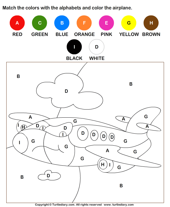 Coloring Letters Worksheet