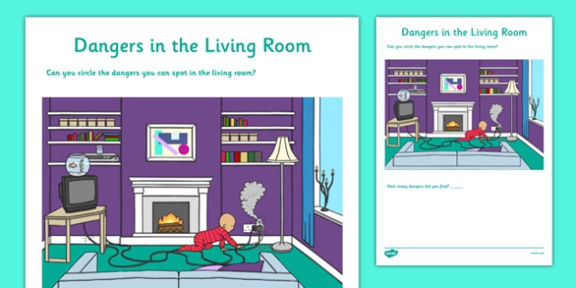 Dangers In The Living Room Worksheet  Worksheet