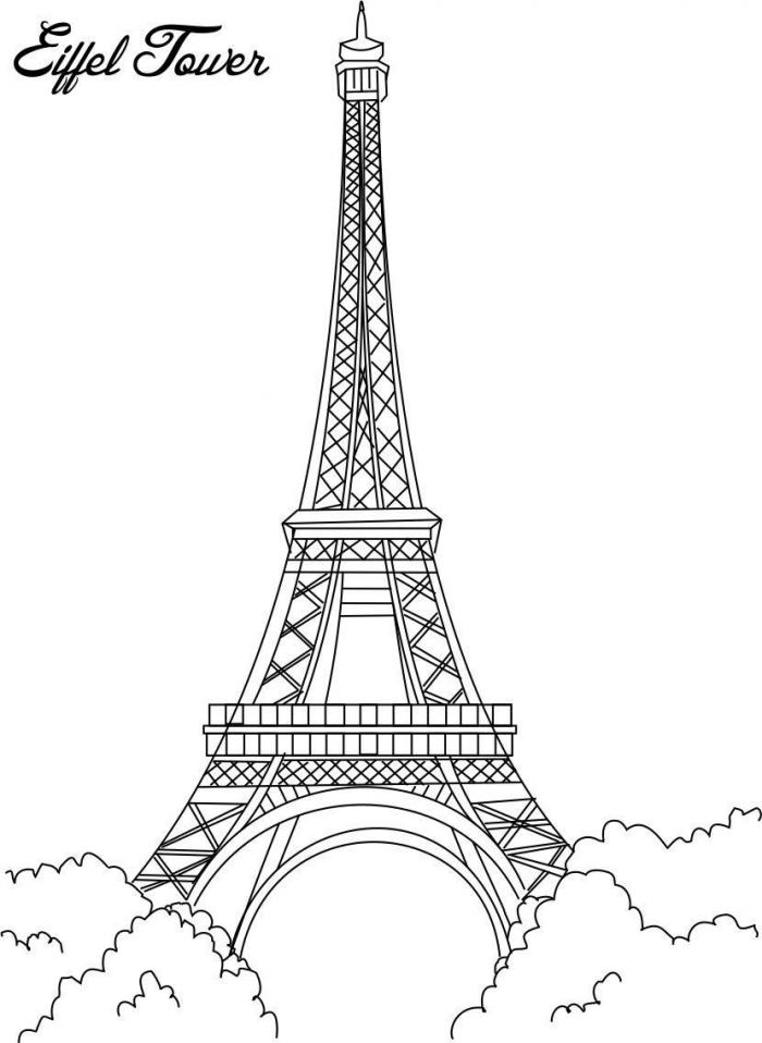 Eiffel Tower Coloring Pages