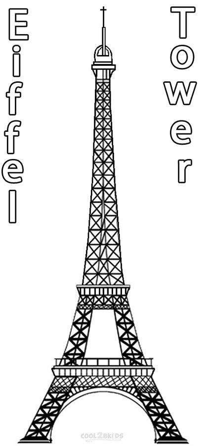 Eiffel Tower Coloring Pages