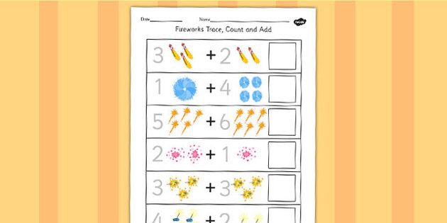 Firework Trace Count And Add Worksheet