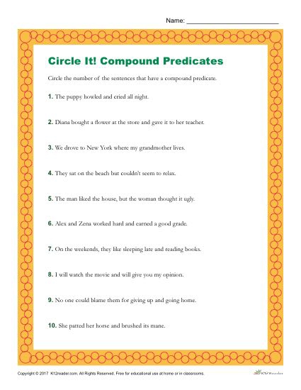 Choose The Sentence That Has A Compound Predicate