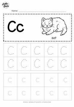 Trace And Write The Letter C