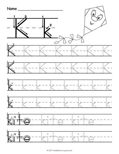 Trace And Write The Letter K Worksheets 99Worksheets