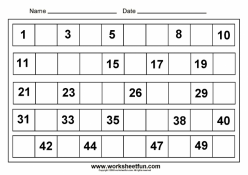 Spring Assessment: Writing Numbers To 50