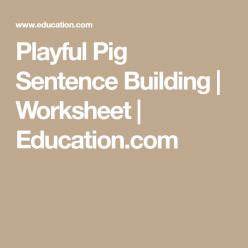 Playful Pig Sentence Building