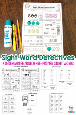 Pre-Kindergarten Sight Words: See To Up