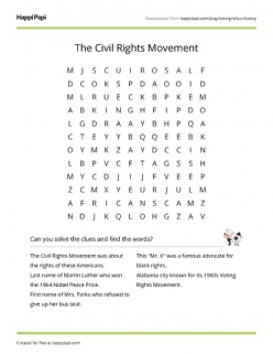 Civil Rights Word Find