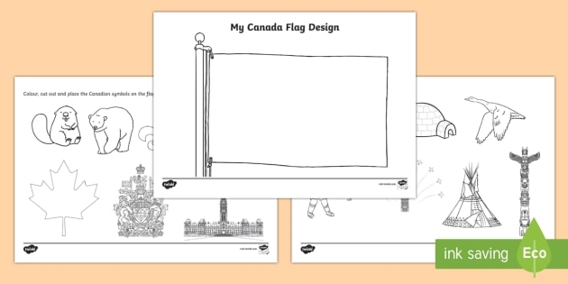 Create Your Own Canada Flag Worksheet  Worksheet