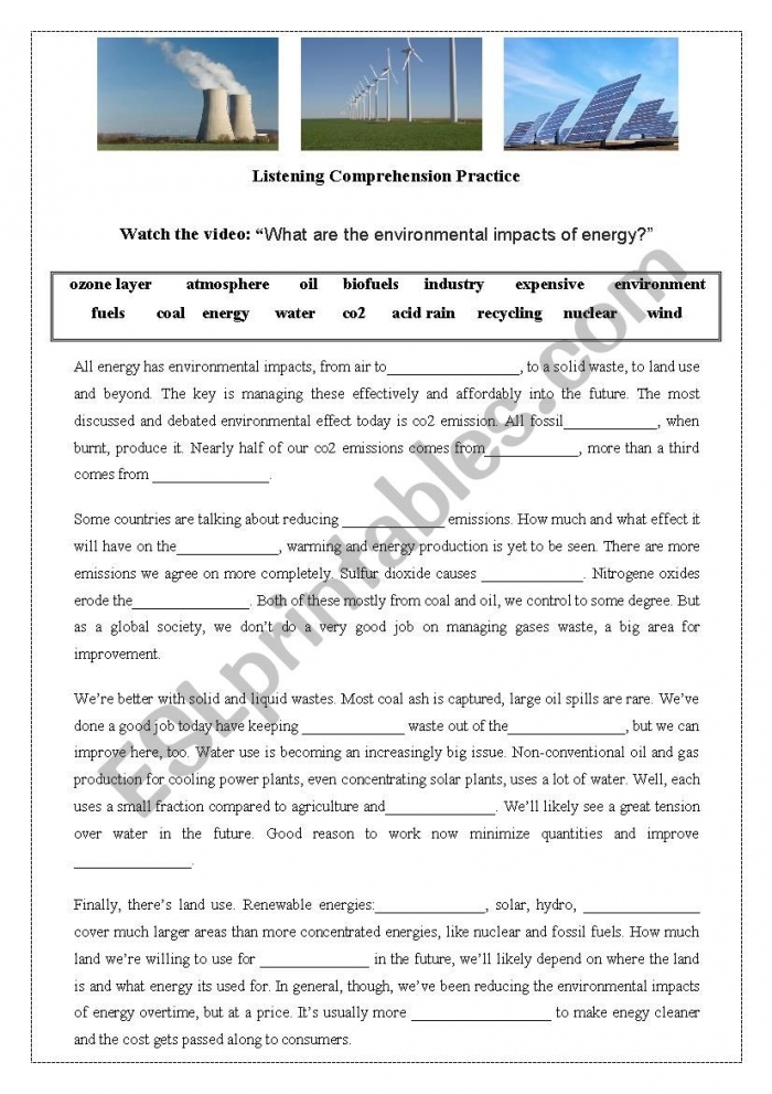 Environmental Impacts Of Energy