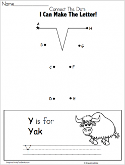 Dot-To-Dot Alphabet: Y