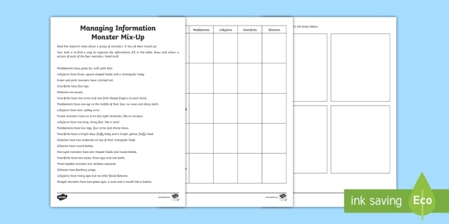 Managing Information Monster Mix