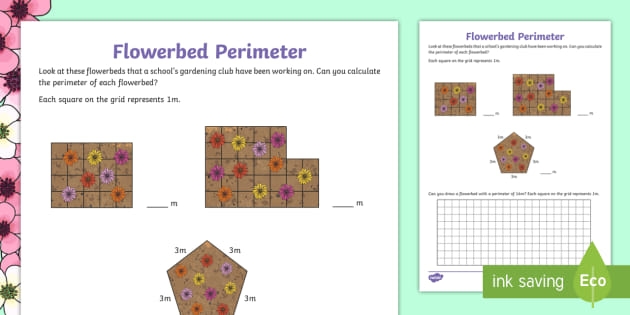 Spring Perimeter Worksheet Teacher Made