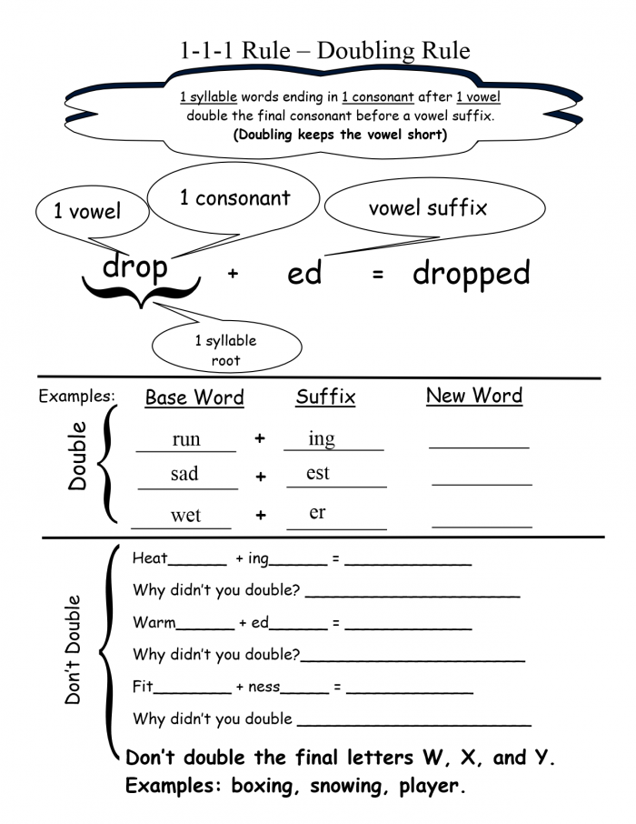 Phonics Final Double Consonants Review Worksheet Phonics Worksheets 