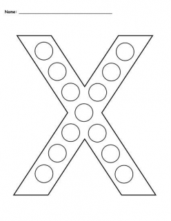 Dot-To-Dot Alphabet: X