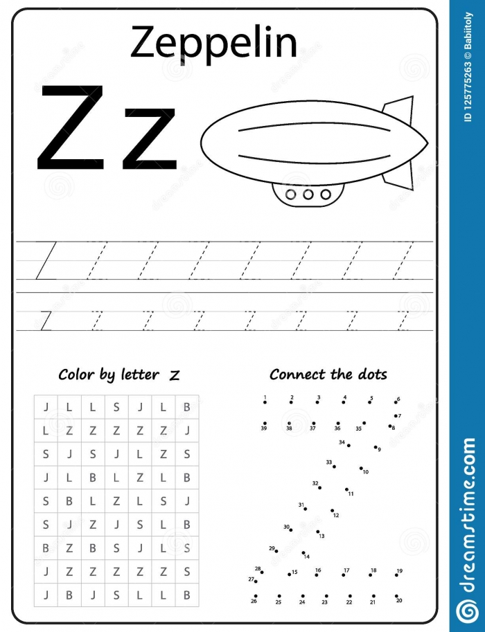 Writing Letter Z Worksheet Writing A