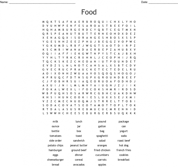 Spanish Cuisine Word Search Worksheets 99Worksheets